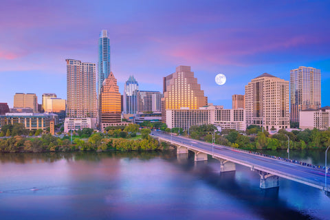 Moon Over Austin Wall Art