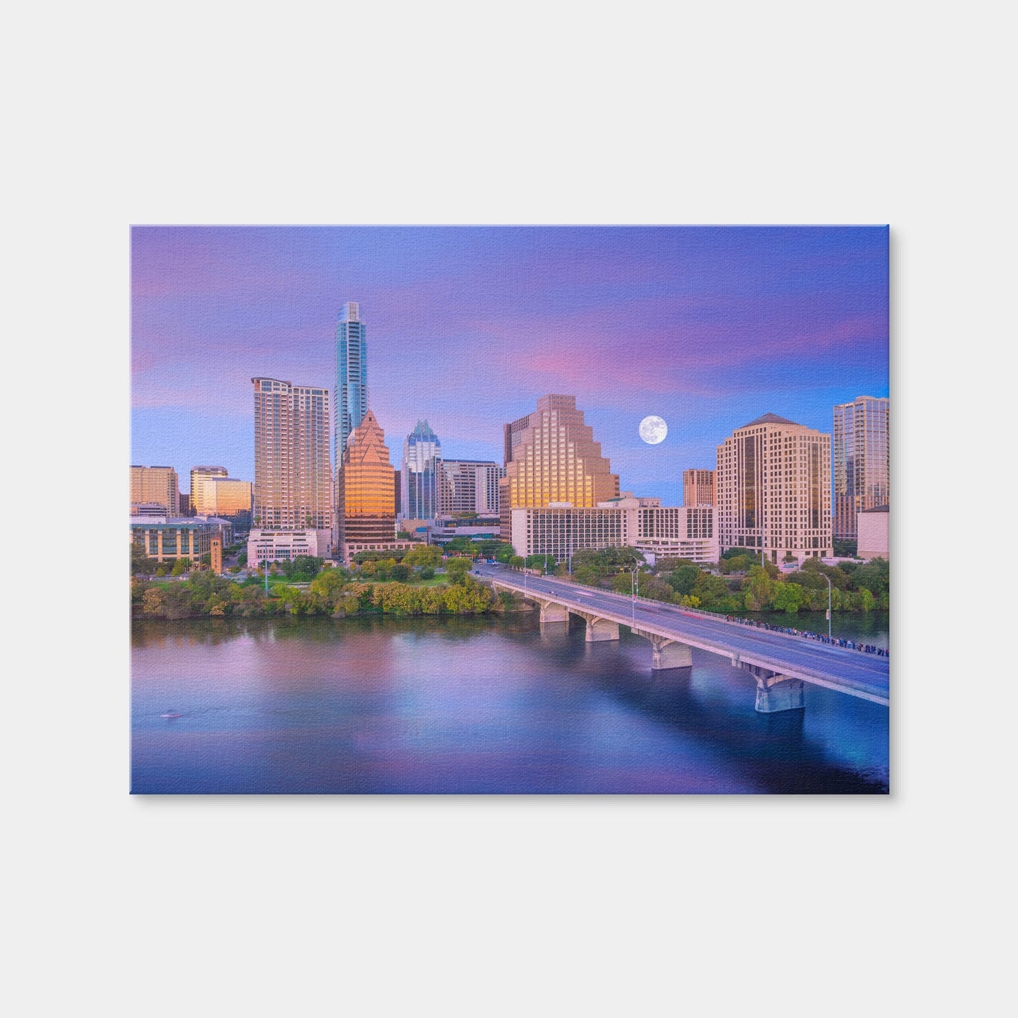 AUTO-MOCKUP WHITE | Moon Over Austin | 1 Piece | Gallery Wrap | group=4x3