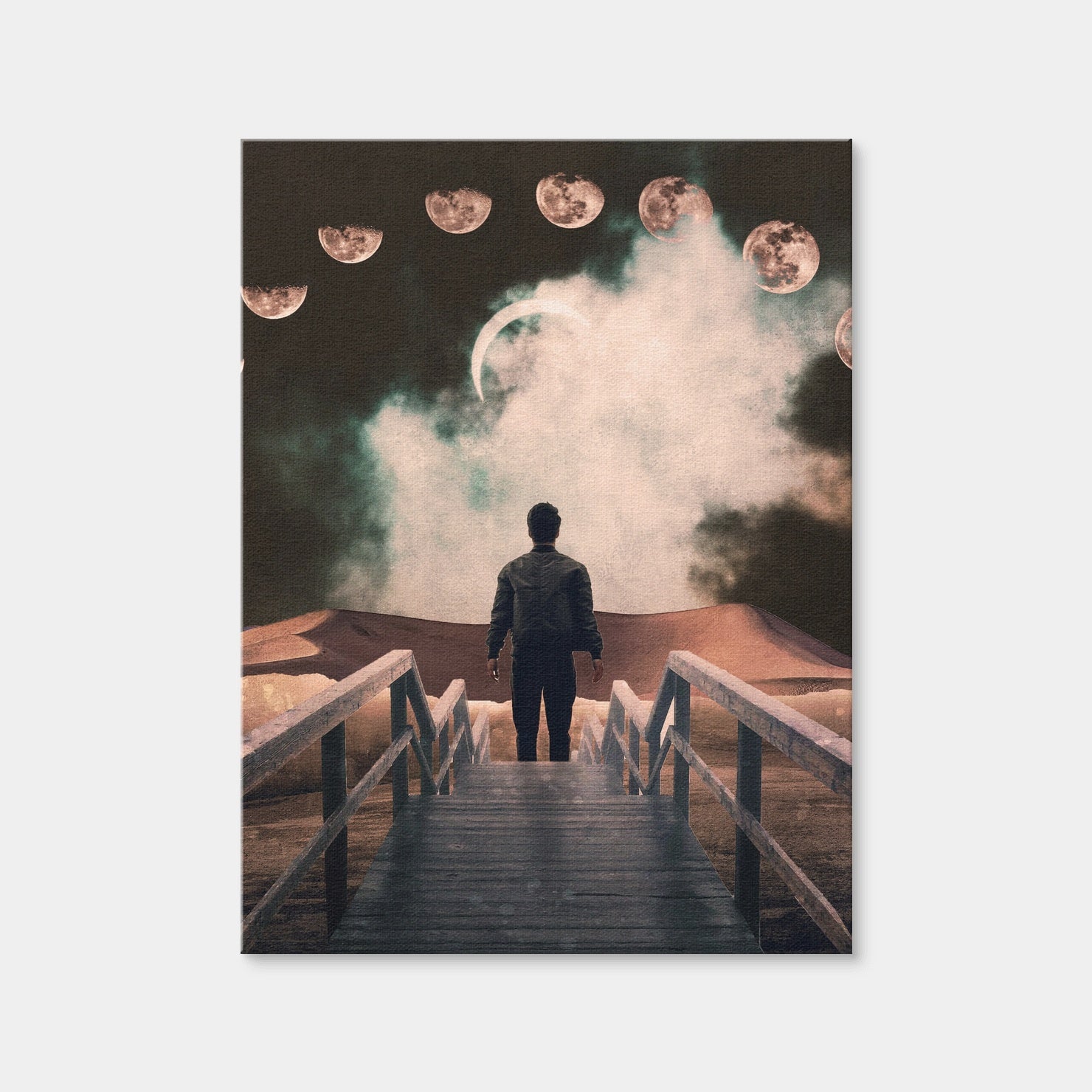 AUTO-MOCKUP WHITE | Moon Way Bridge | 1 Piece | Gallery Wrap Canvas | group=3x4
