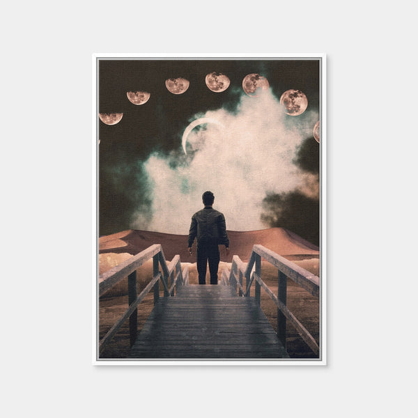 Moon Way Bridge Wall Art — Framed Canvas Format preview