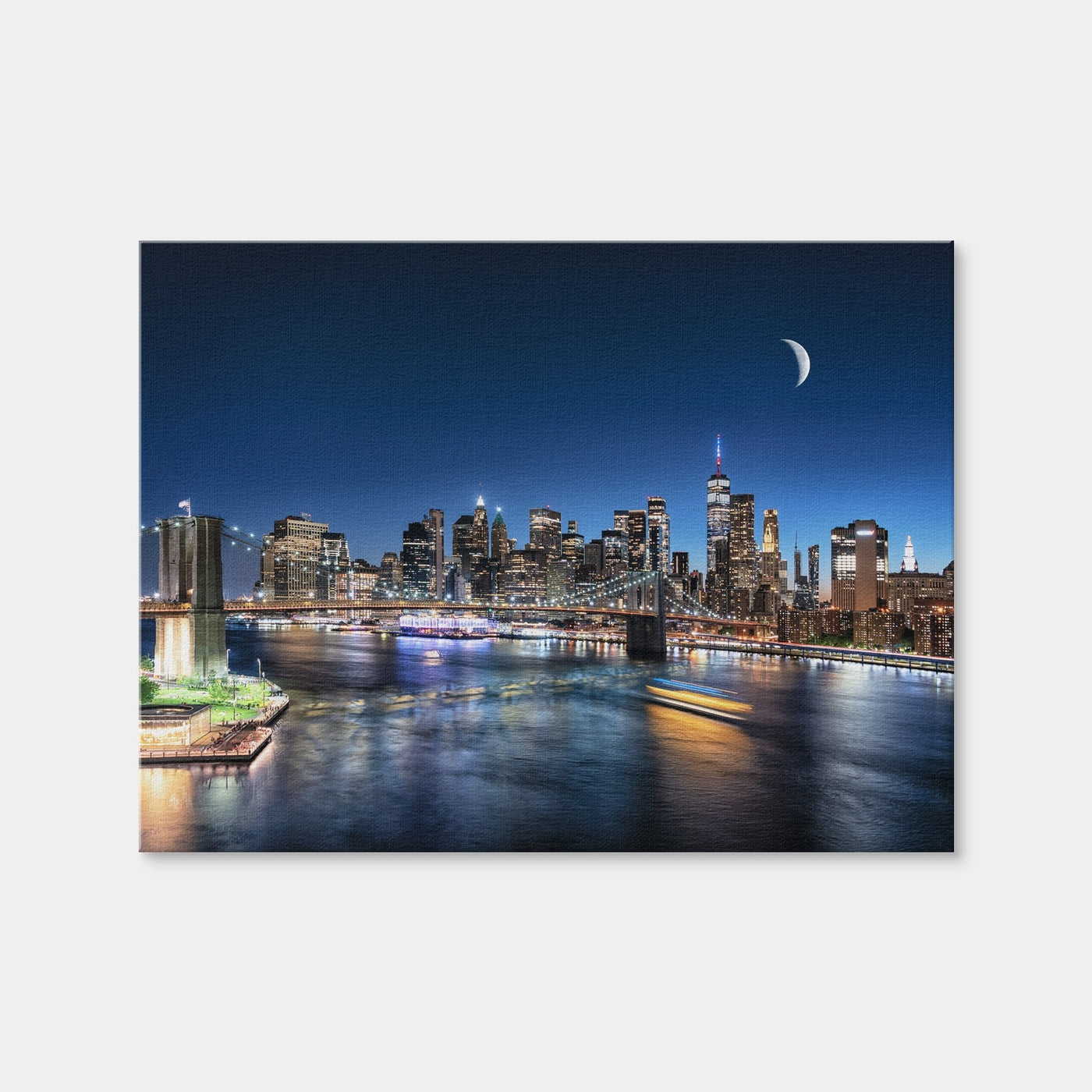 AUTO-MOCKUP WHITE | Moonrise In New York | 1 Piece | Gallery Wrap Canvas | group=4x3