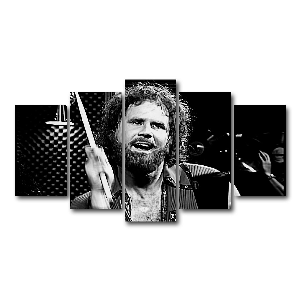 AUTO-MOCKUP WHITE | More Cowbell Grayscale | 5 Piece | Gallery Wrap Canvas | group=5_normal