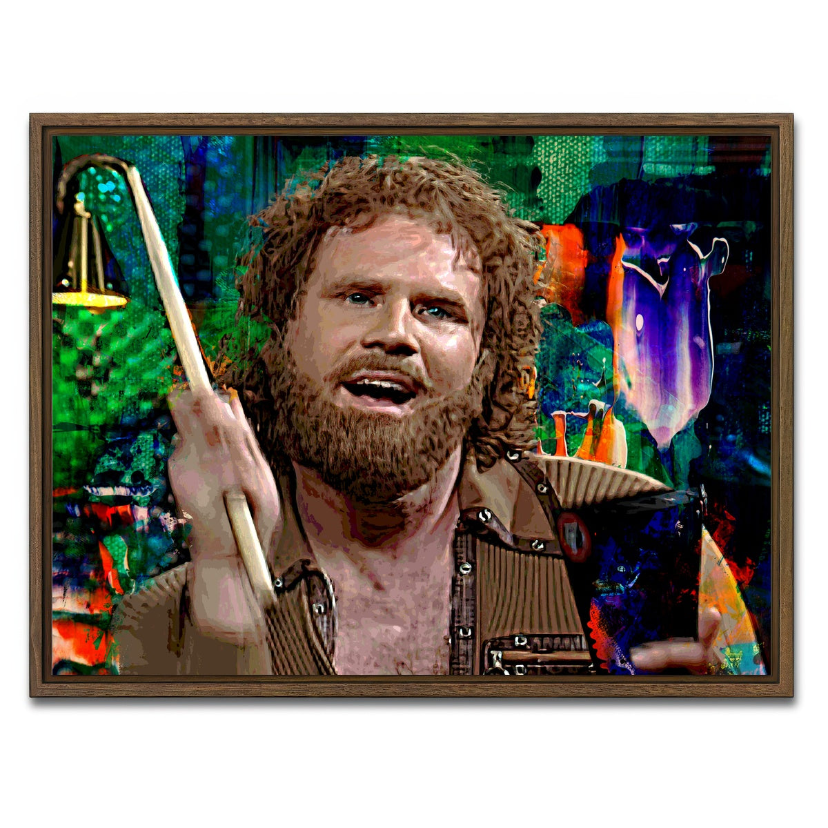 AUTO-MOCKUP WHITE | More Cowbell | 1 Piece | Walnut Framed Canvas | group=4x3