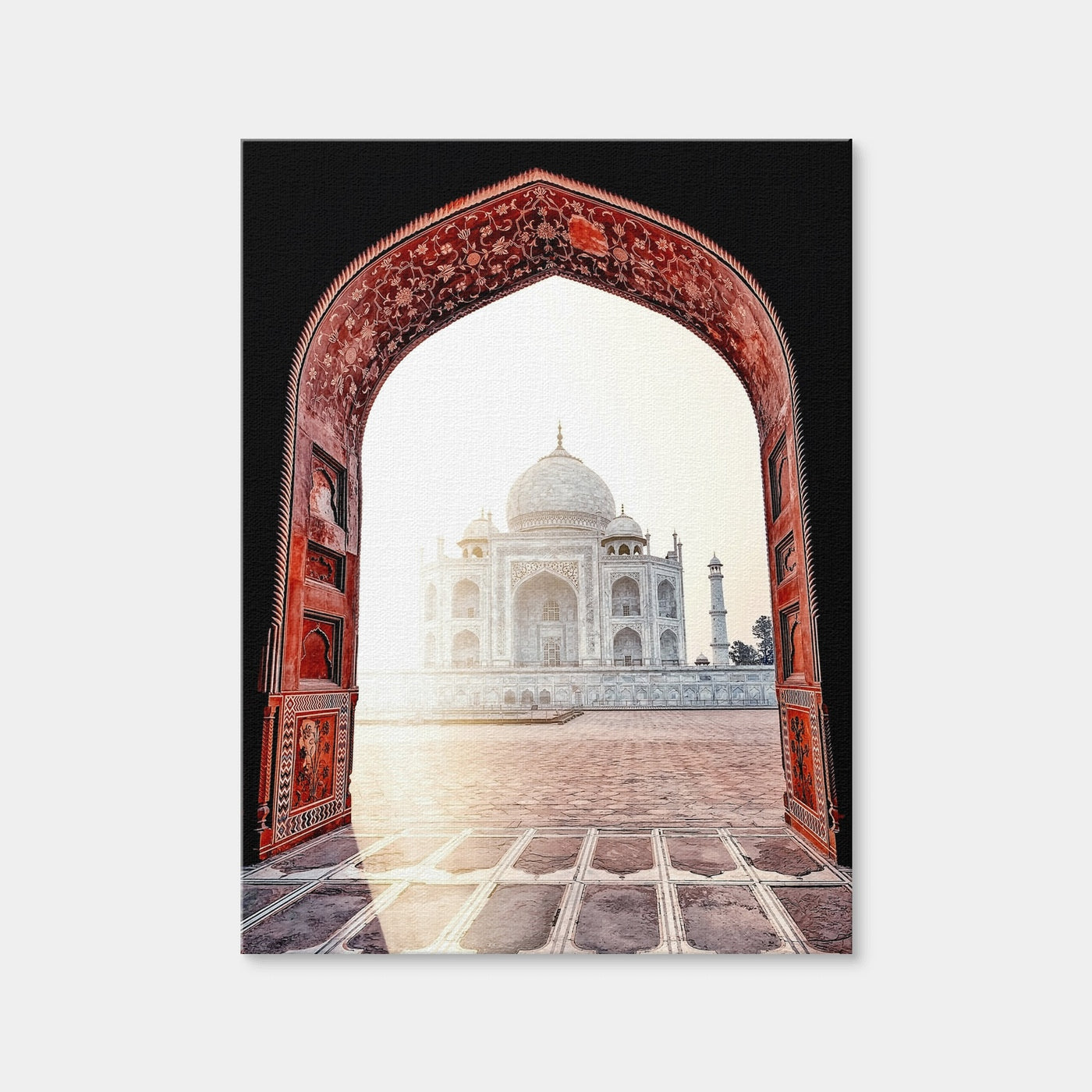 AUTO-MOCKUP WHITE | Morning Light Taj Mahal | 1 Piece | Gallery Wrap Canvas | group=3x4