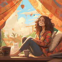 Morning hippie style routine Wall Art