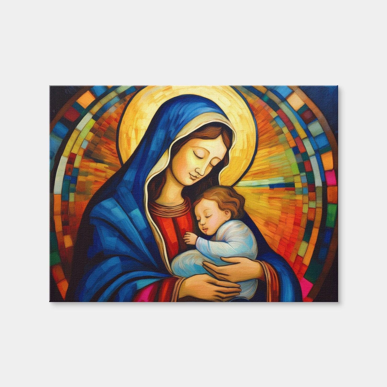 AUTO-MOCKUP WHITE | Mother God Mary | 1 Piece | Gallery Wrap Canvas | group=4x3