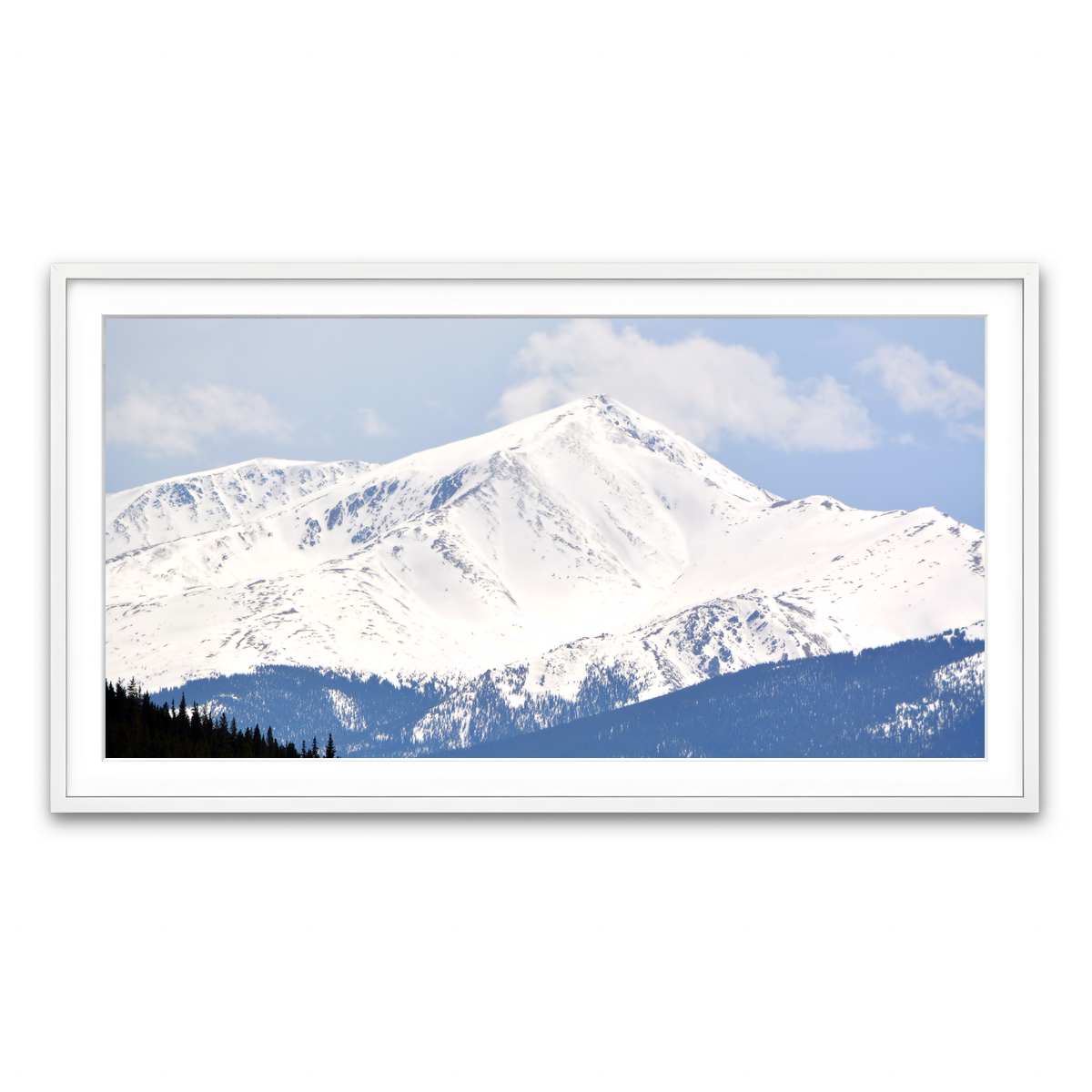 Framed Print 2x1 White