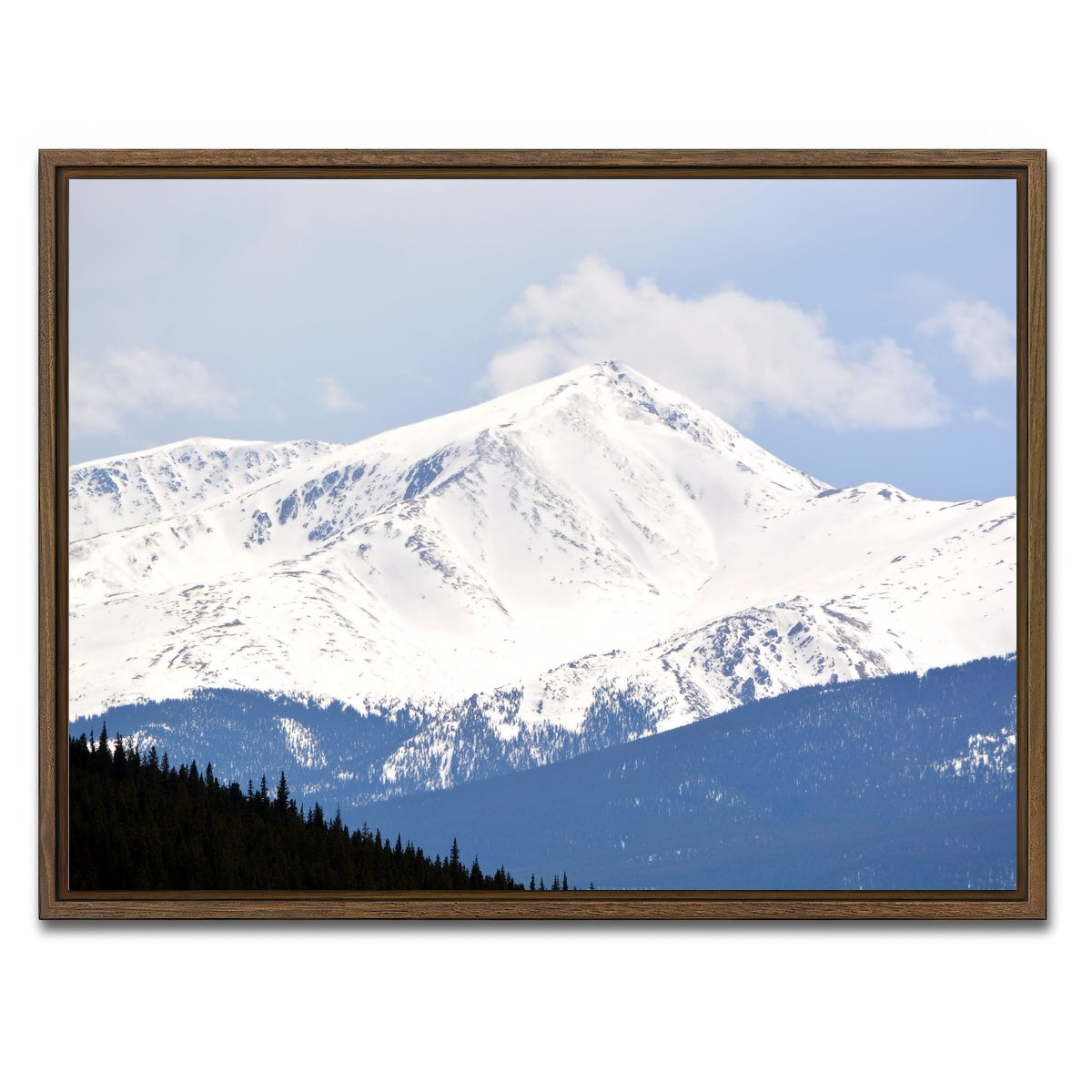 AUTO-MOCKUP WHITE | Mount Elbert | 1 Piece | Walnut Framed Canvas | group=4x3