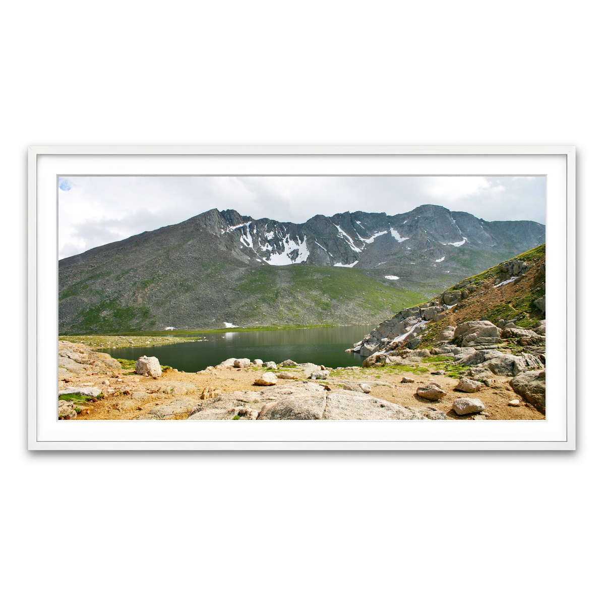 Framed Print 2x1 White