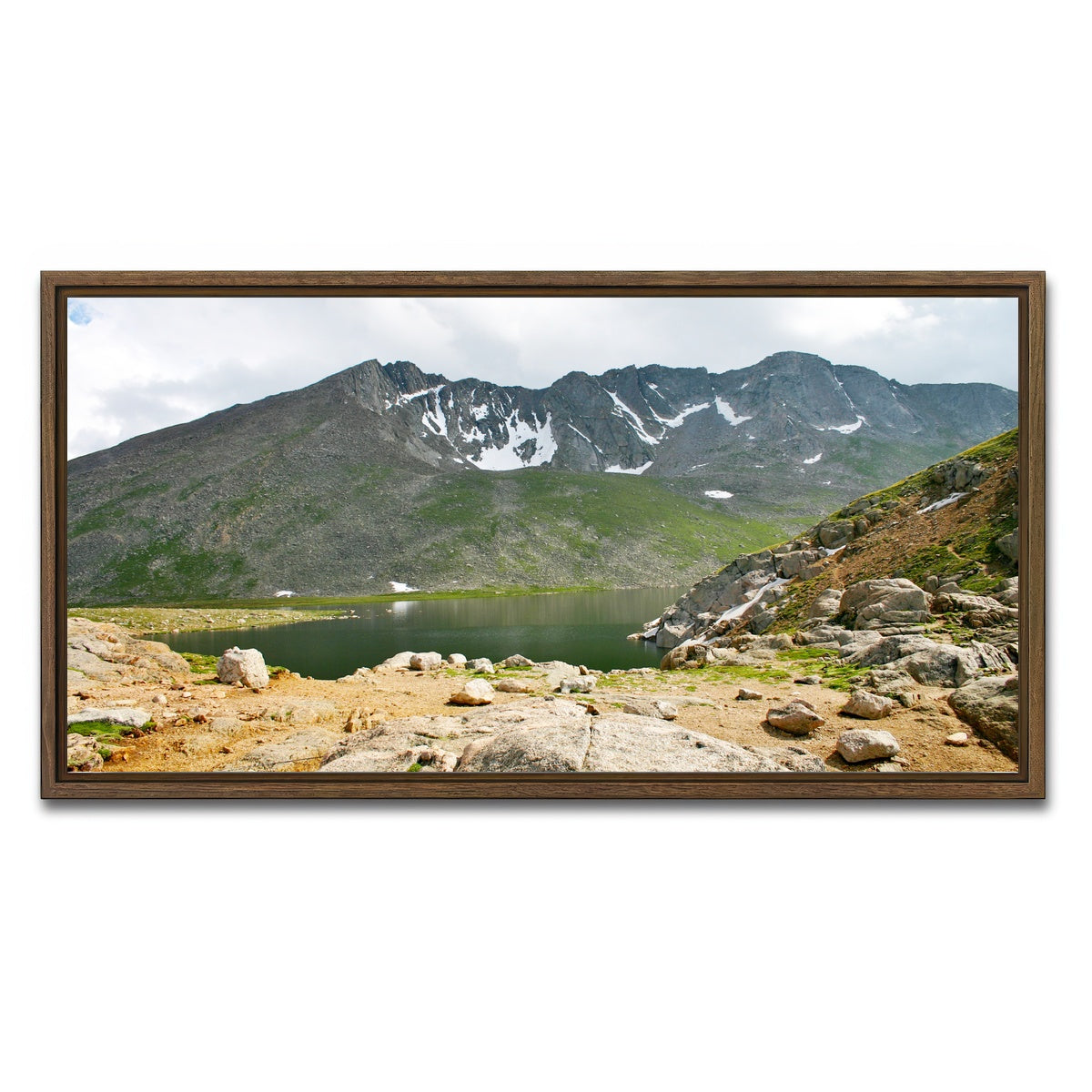 AUTO-MOCKUP WHITE | Mount Evans | 1 Piece | Walnut Framed Canvas | group=2x1