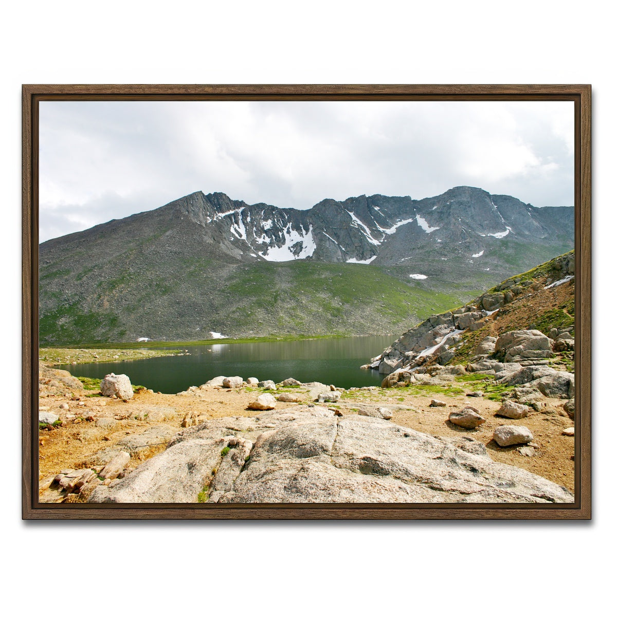 AUTO-MOCKUP WHITE | Mount Evans | 1 Piece | Walnut Framed Canvas | group=4x3