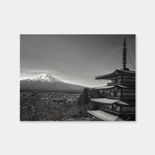 AUTO-MOCKUP WHITE | Mount Fuji Grayscale | 1 Piece | Gallery Wrap | group=4x3