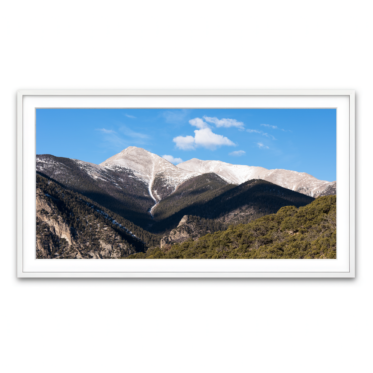 Framed Print 2x1 White