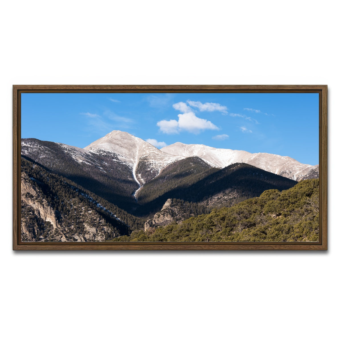AUTO-MOCKUP WHITE | Mount Princeton | 1 Piece | Walnut Framed Canvas | group=2x1