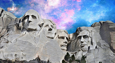 Mount Rushmore Abstract Wall Art