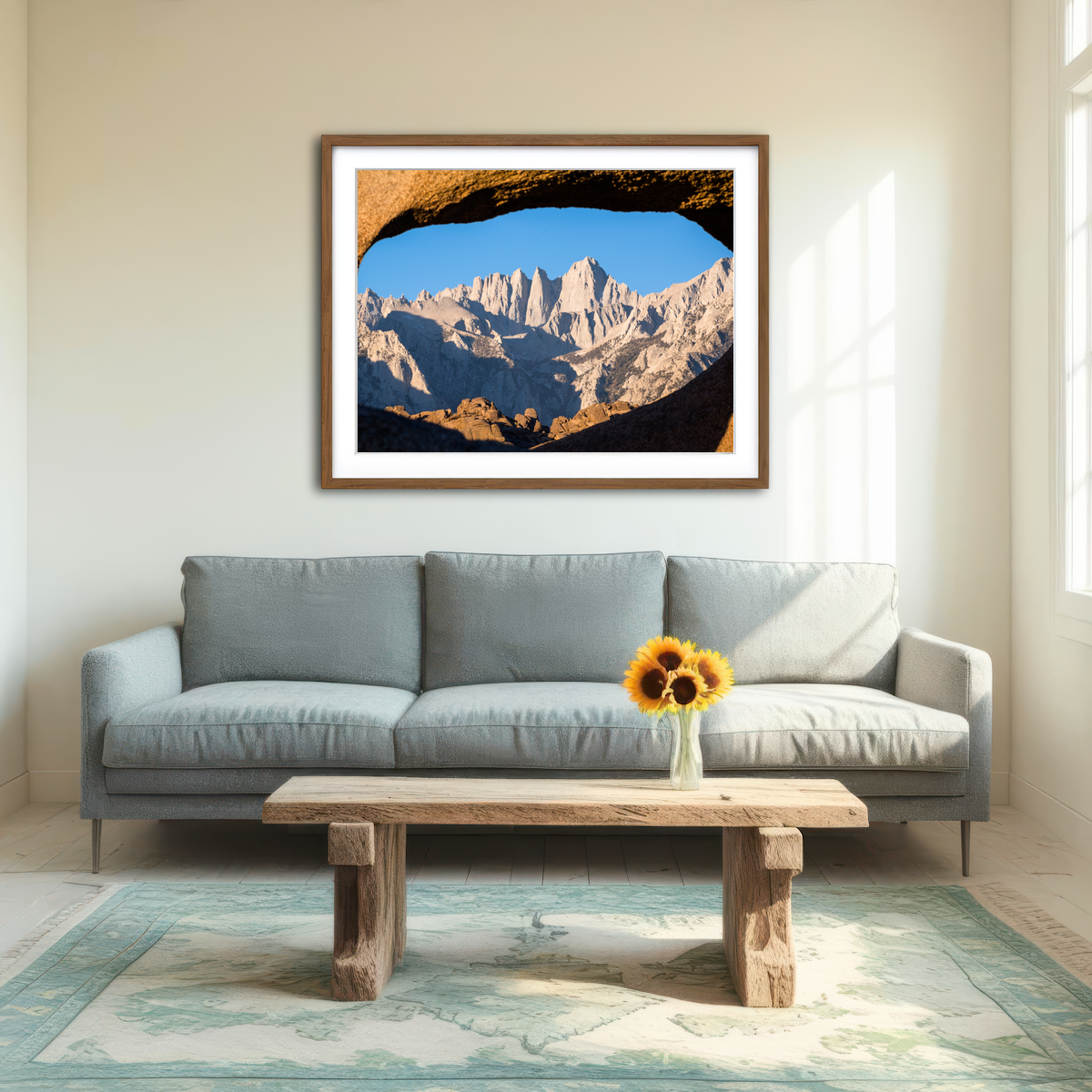 Mount Whitney through Sandstone Archway Wall Art