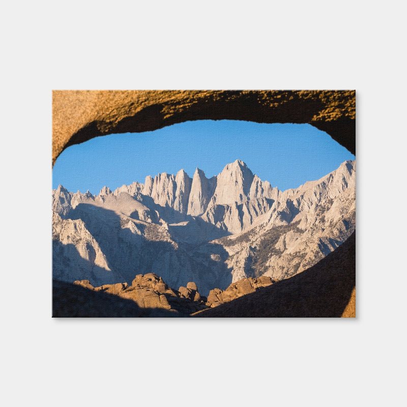 AUTO-MOCKUP WHITE | Mount Whitney through Sandstone Archway | 1 Piece | Gallery Wrap Canvas | group=4x3
