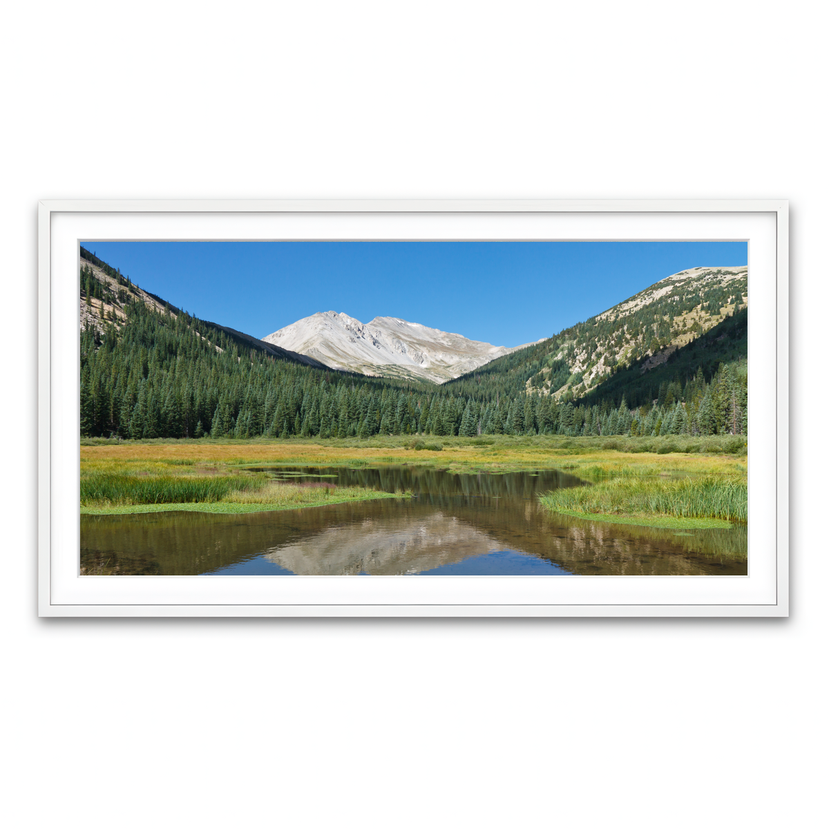 Framed Print 2x1 White