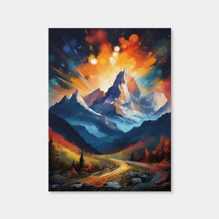 AUTO-MOCKUP WHITE | Mountain Colored Oil Paint | 1 Piece | Gallery Wrap Canvas | group=3x4