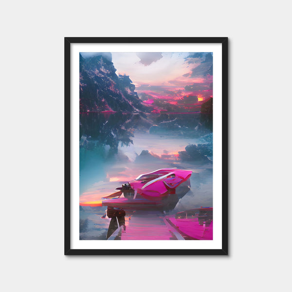 Mountain Lake Wall Art — Framed Print Format preview