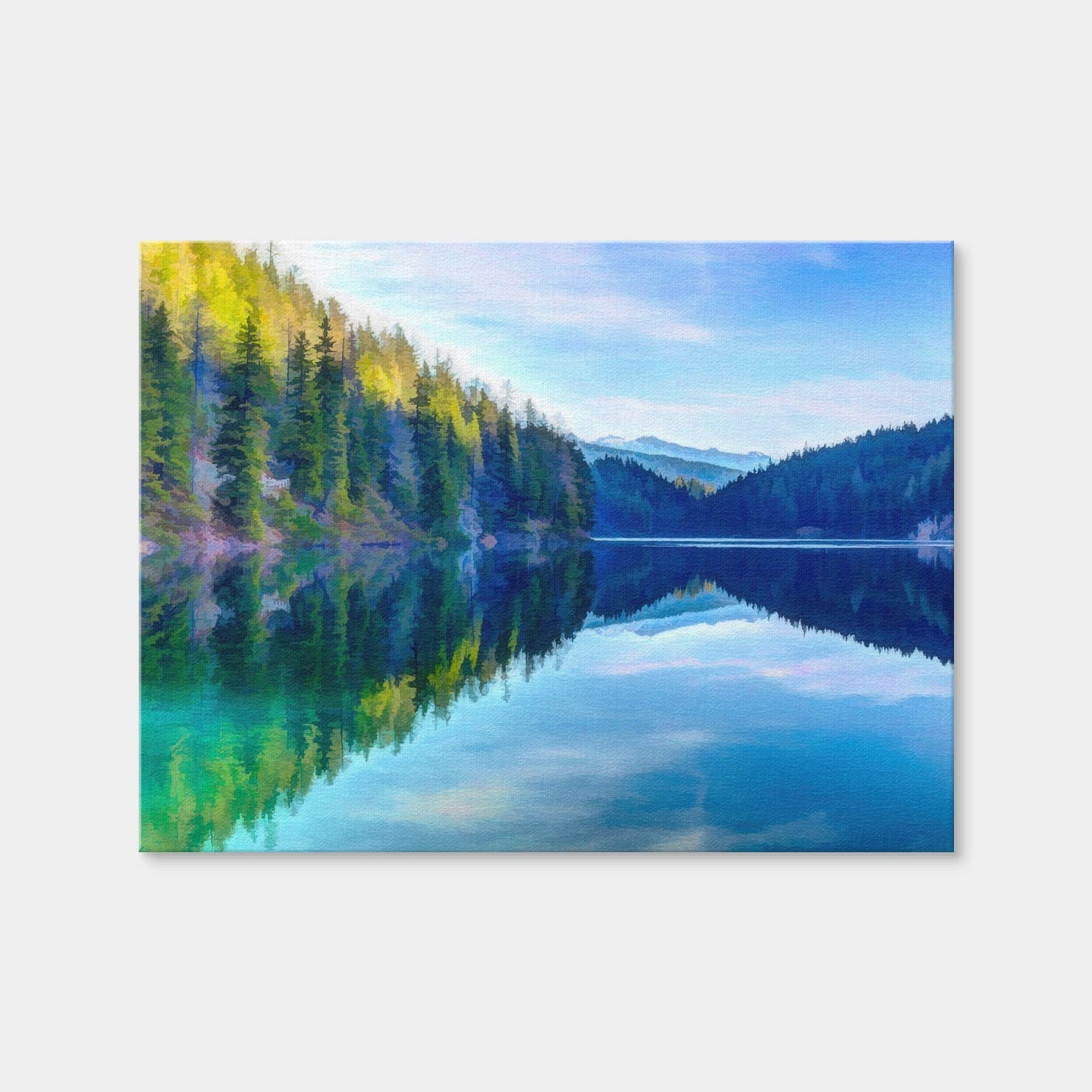 AUTO-MOCKUP WHITE | Mountain Lakeshore | 1 Piece | Gallery Wrap | group=4x3