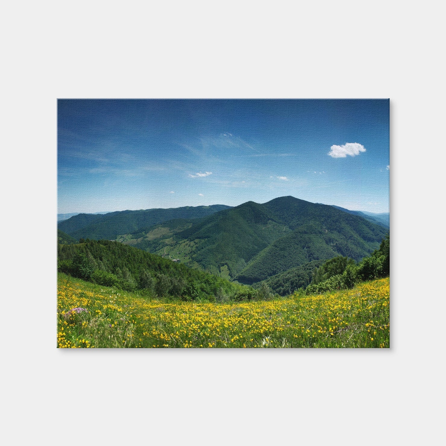 AUTO-MOCKUP WHITE | Mountain Landscape Panorama | 1 Piece | Gallery Wrap | group=4x3