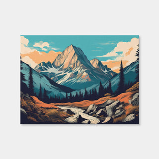 AUTO-MOCKUP WHITE | Mountain Landscape Poster | 1 Piece | Gallery Wrap | group=4x3