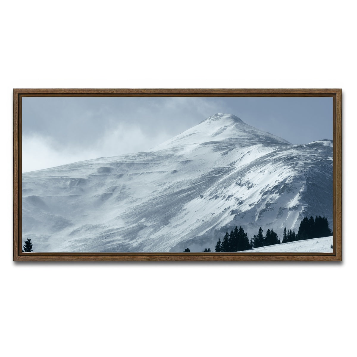 AUTO-MOCKUP WHITE | Mt. Lincoln | 1 Piece | Walnut Framed Canvas | group=2x1