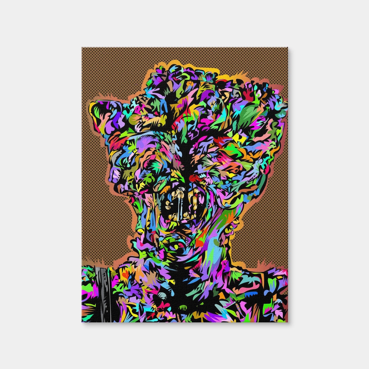AUTO-MOCKUP WHITE | Mushroom Monster Last of Us | 1 Piece | Gallery Wrap | group=3x4