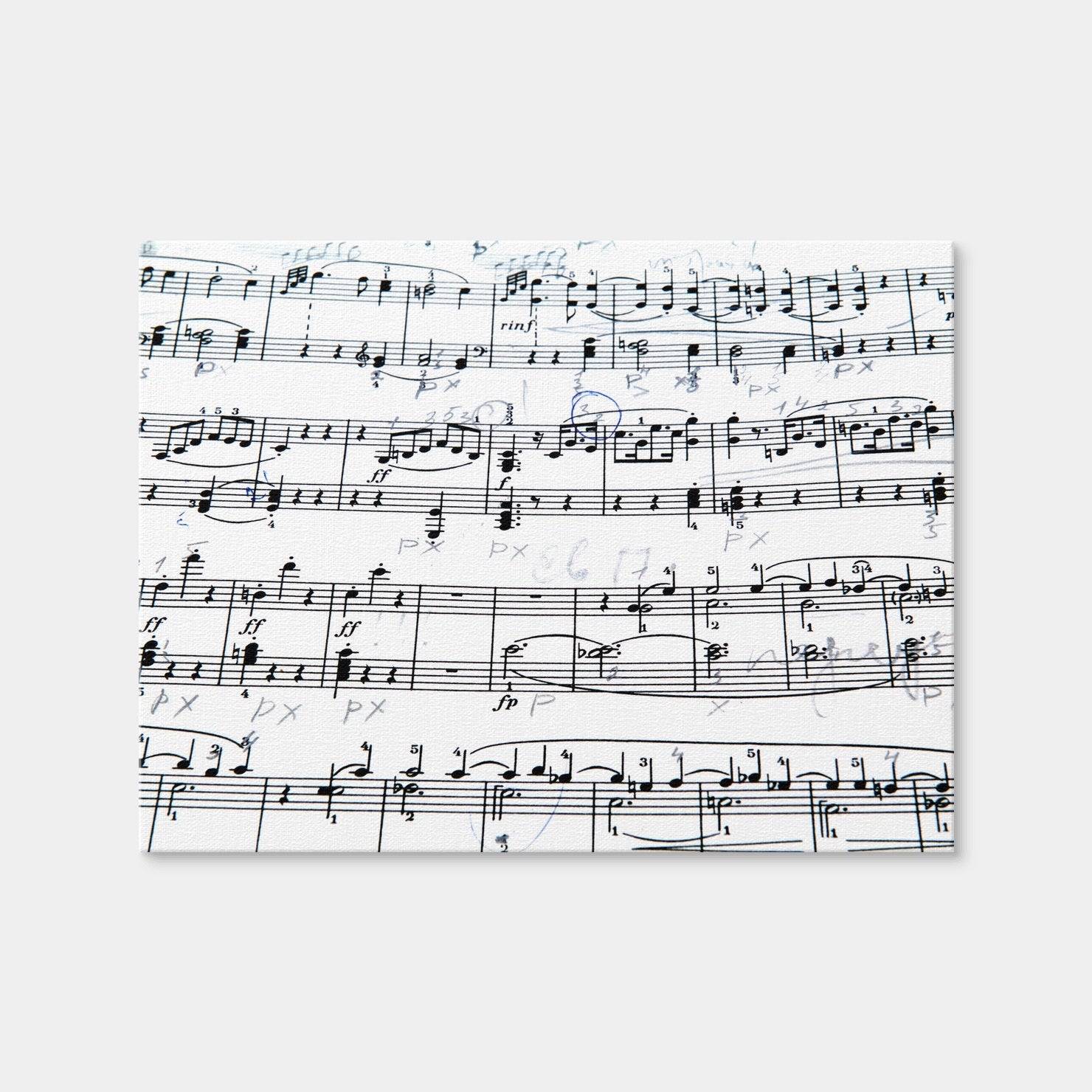 AUTO-MOCKUP WHITE | Music Notes | 1 Piece | Gallery Wrap Canvas | group=4x3