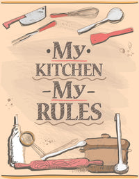 My Kitchen My Rules Wall Art