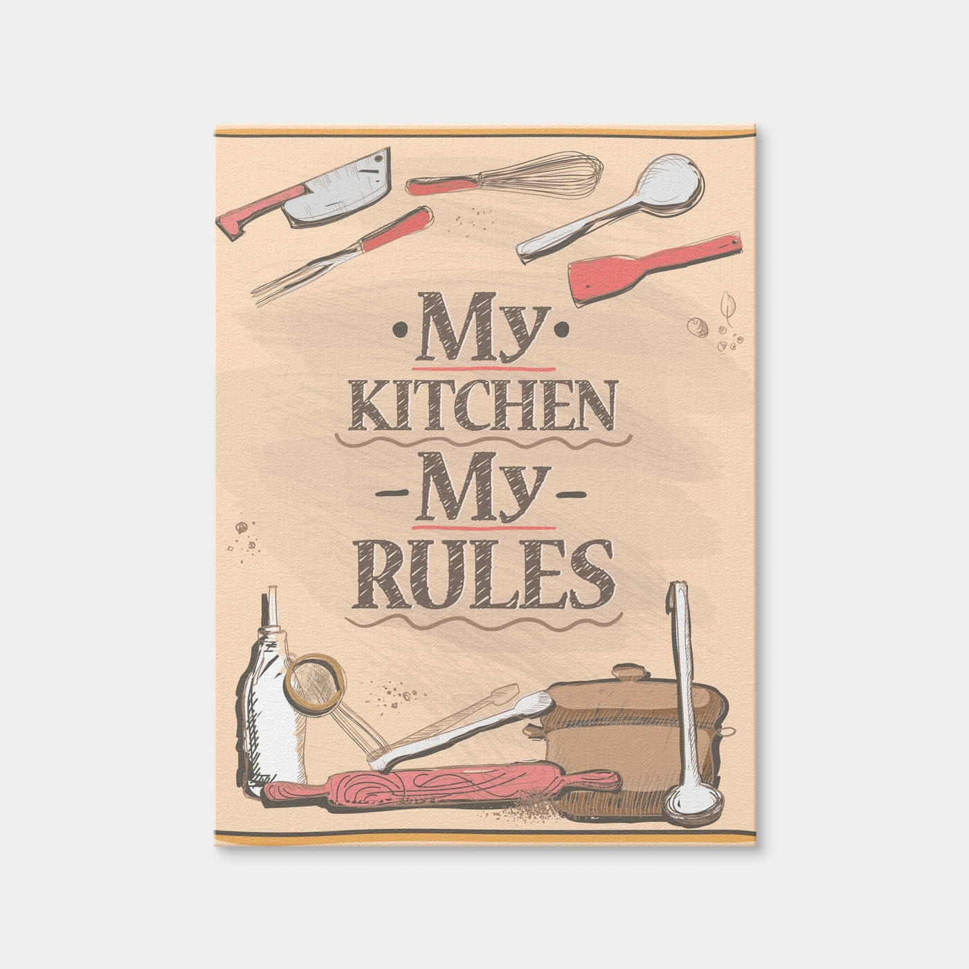 AUTO-MOCKUP WHITE | My Kitchen My Rules | 1 Piece | Gallery Wrap Canvas | group=3x4