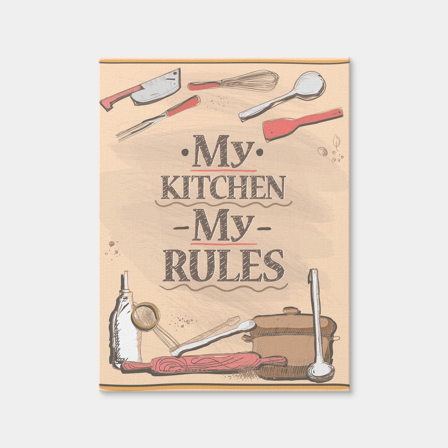 AUTO-MOCKUP WHITE | My Kitchen My Rules | 1 Piece | Gallery Wrap Canvas | group=3x4