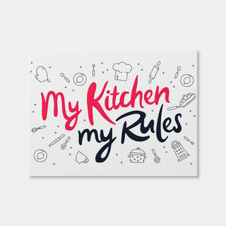 AUTO-MOCKUP WHITE | My Kitchen, My Rules | 1 Piece | Gallery Wrap Canvas | group=4x3