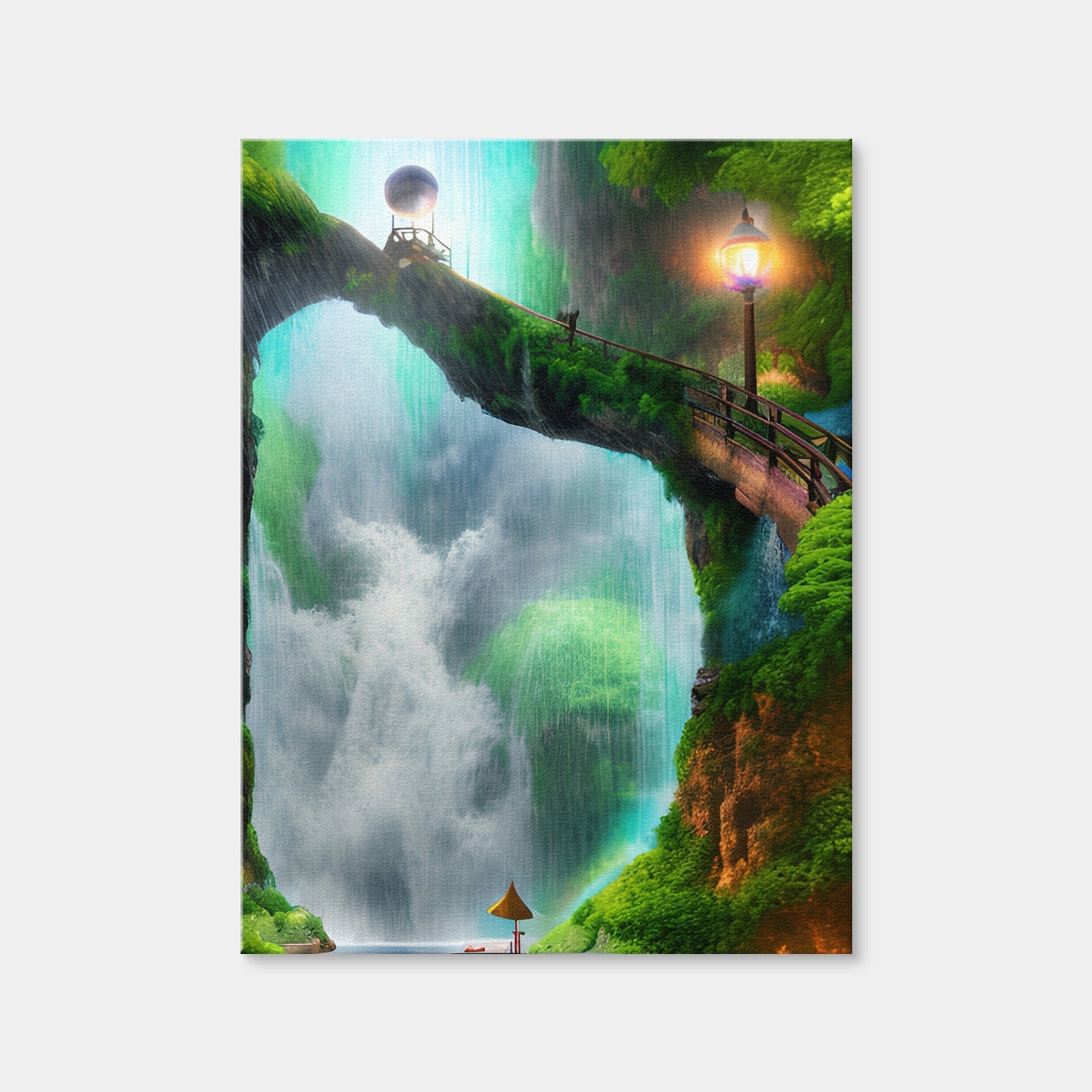 AUTO-MOCKUP WHITE | Mystical Waterfall | 1 Piece | Gallery Wrap Canvas | group=3x4