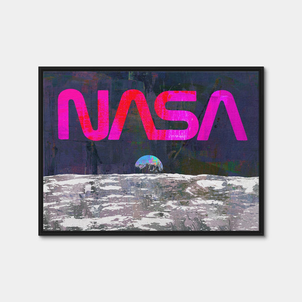 NASA Moon Wall Art — Framed Canvas Format preview