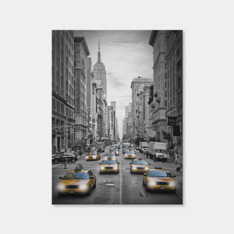 AUTO-MOCKUP WHITE | NEW YORK CITY Fifth Avenue Traffic Colorkey | 1 Piece | Gallery Wrap Canvas | group=3x4