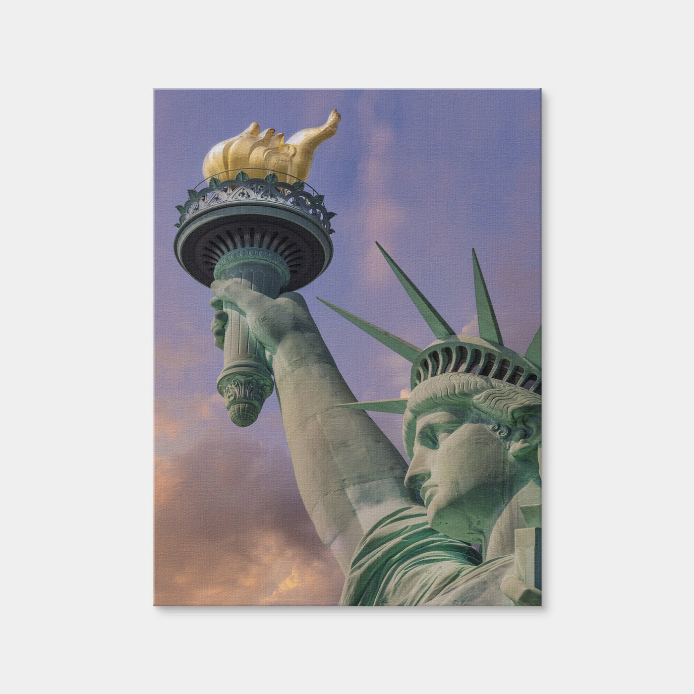 AUTO-MOCKUP WHITE | NEW YORK CITY Statue of Liberty at Sunset | 1 Piece | Gallery Wrap | group=3x4