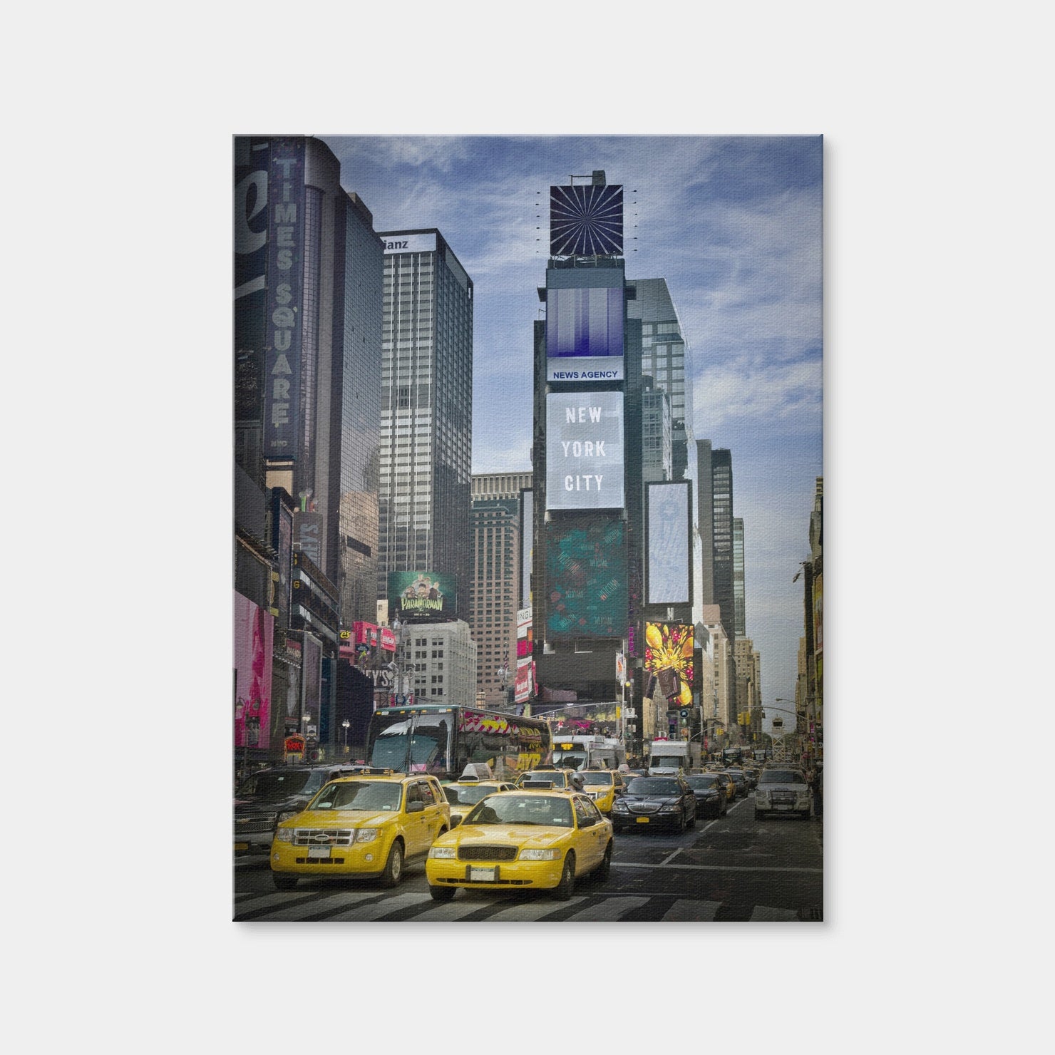 AUTO-MOCKUP WHITE | NEW YORK CITY Times Square | 1 Piece | Gallery Wrap Canvas | group=3x4
