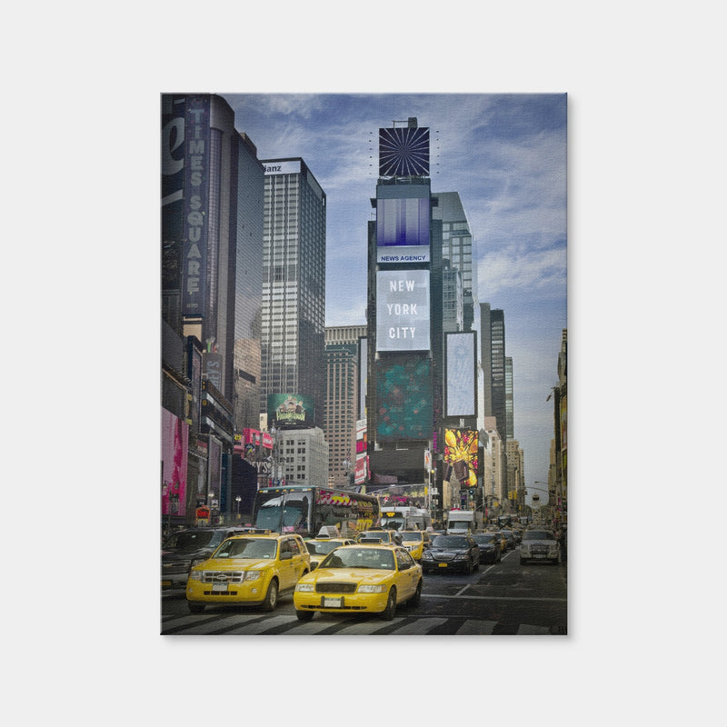 AUTO-MOCKUP WHITE | NEW YORK CITY Times Square | 1 Piece | Gallery Wrap Canvas | group=3x4