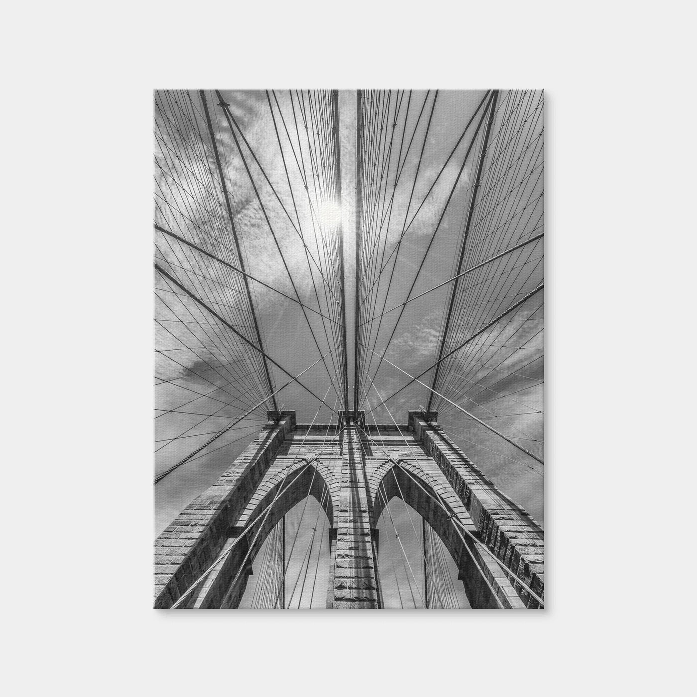 AUTO-MOCKUP WHITE | NYC Brooklyn Bridge Detail | 1 Piece | Gallery Wrap Canvas | group=3x4