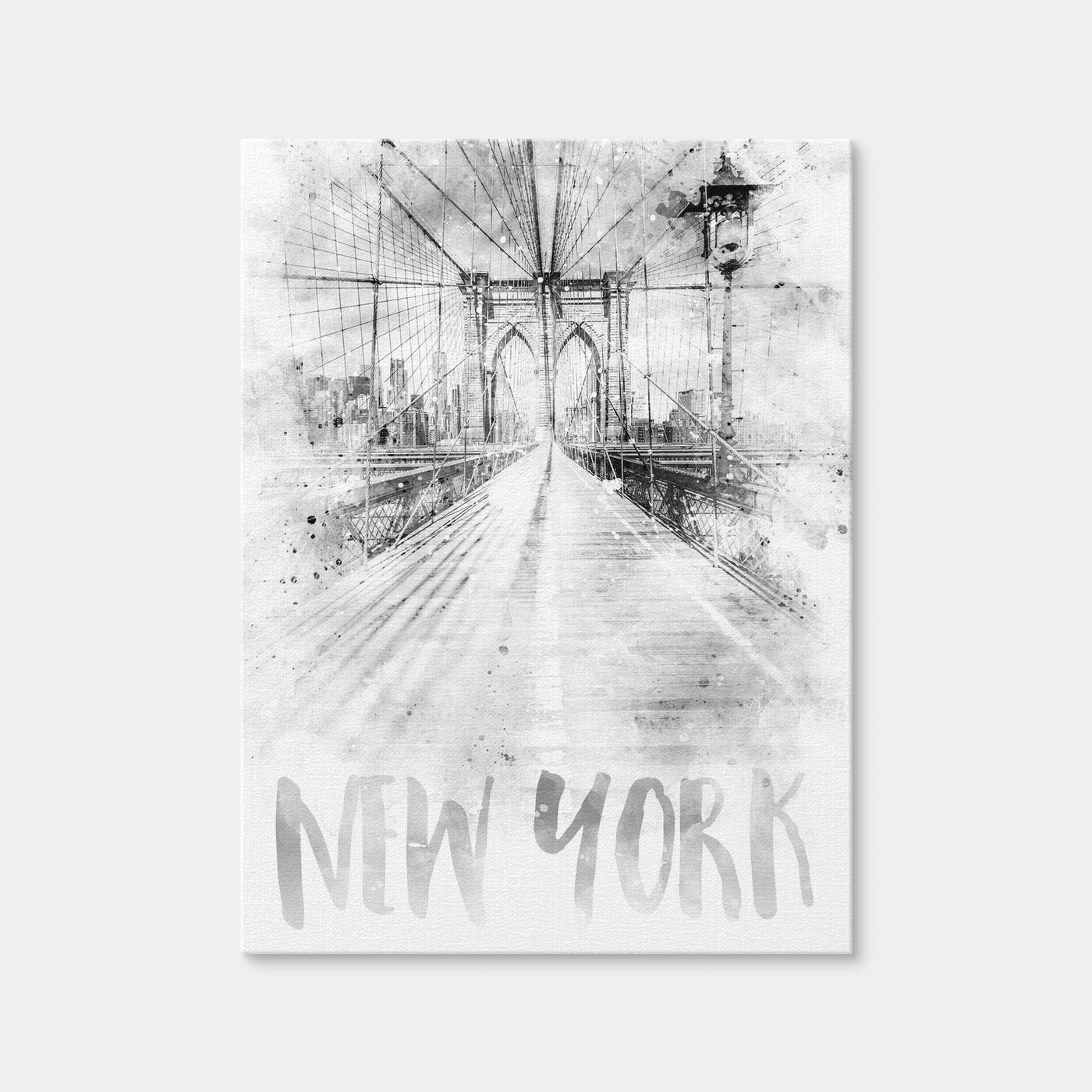 AUTO-MOCKUP WHITE | NYC Brooklyn Bridge | 1 Piece | Gallery Wrap | group=3x4