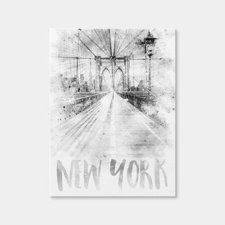 AUTO-MOCKUP WHITE | NYC Brooklyn Bridge | 1 Piece | Gallery Wrap | group=3x4