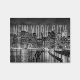 AUTO-MOCKUP WHITE | NYC Letters - Black & White | 1 Piece | Gallery Wrap Canvas | group=4x3