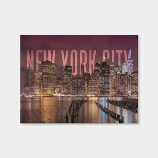 AUTO-MOCKUP WHITE | NYC Letters - Night | 1 Piece | Gallery Wrap Canvas | group=4x3