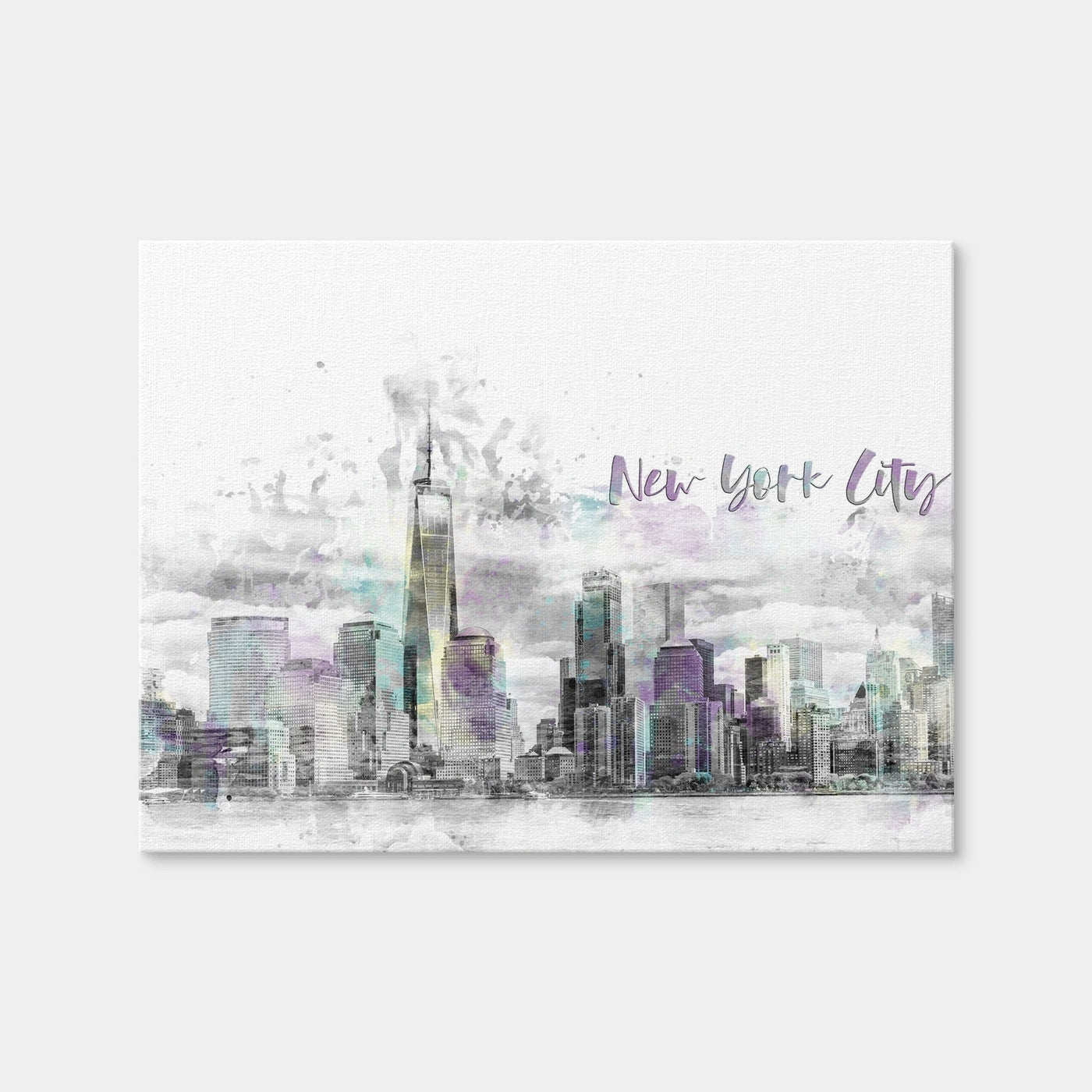 AUTO-MOCKUP WHITE | NYC Manhattan Skyline | 1 Piece | Gallery Wrap | group=4x3