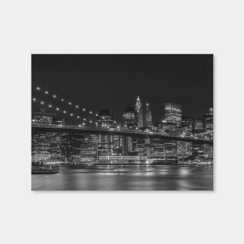 AUTO-MOCKUP WHITE | NYC Nightly Impressions - Panoramic | 1 Piece | Gallery Wrap Canvas | group=4x3
