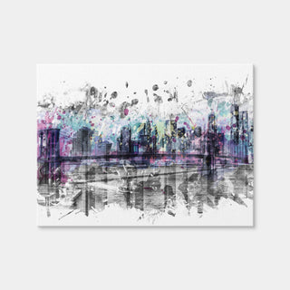 AUTO-MOCKUP WHITE | NYC Skyline Splashes | 1 Piece | Gallery Wrap | group=4x3