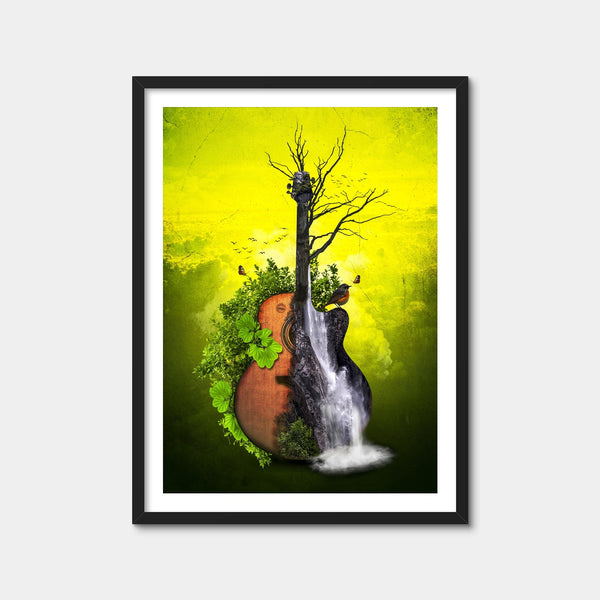 Nature Guitar Wall Art — Framed Print Format preview