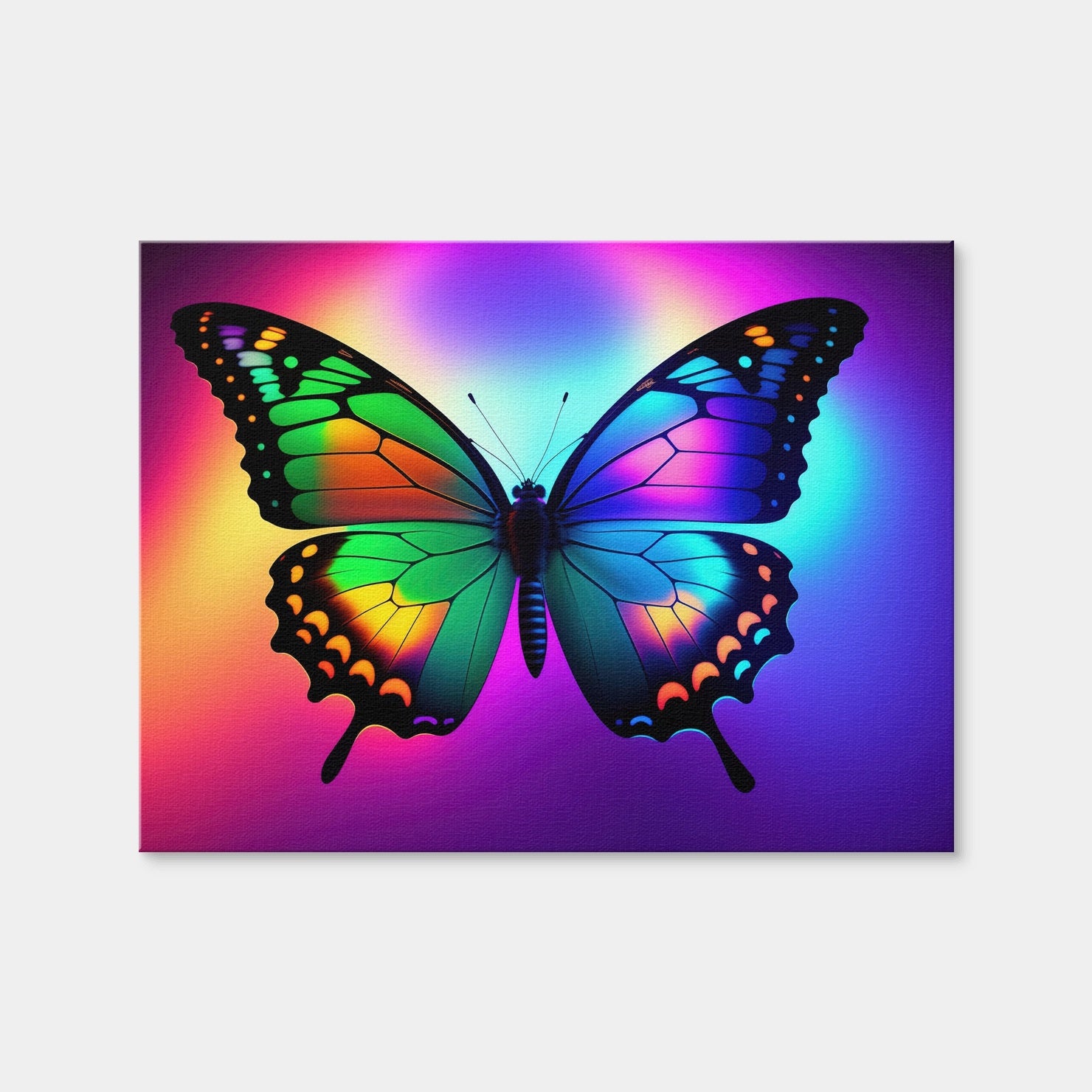 AUTO-MOCKUP WHITE | Neon Butterfly | 1 Piece | Gallery Wrap | group=4x3